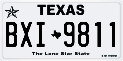 TX license plate BXI9811