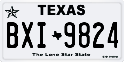 TX license plate BXI9824