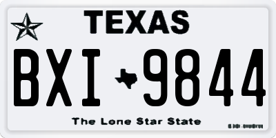 TX license plate BXI9844