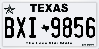 TX license plate BXI9856