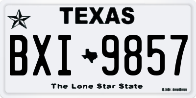 TX license plate BXI9857