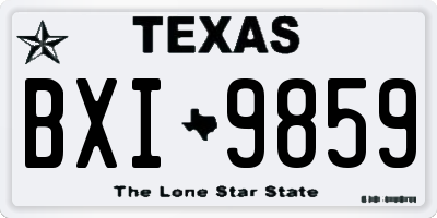 TX license plate BXI9859