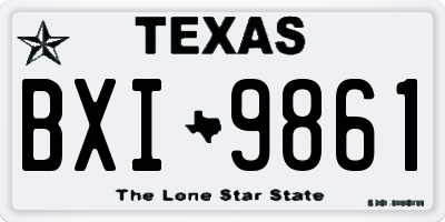 TX license plate BXI9861