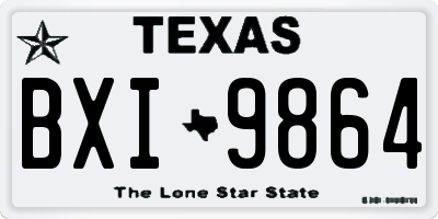 TX license plate BXI9864