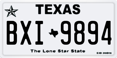TX license plate BXI9894