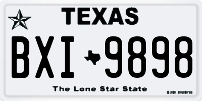TX license plate BXI9898
