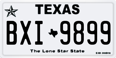 TX license plate BXI9899