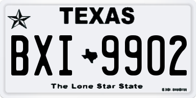 TX license plate BXI9902