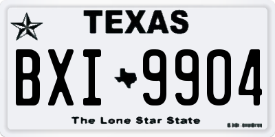 TX license plate BXI9904