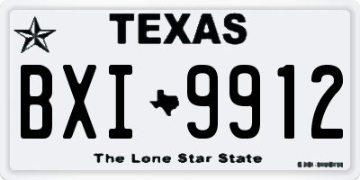 TX license plate BXI9912