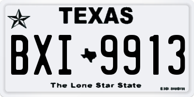 TX license plate BXI9913