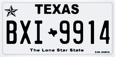 TX license plate BXI9914