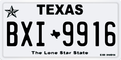 TX license plate BXI9916
