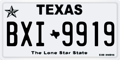 TX license plate BXI9919