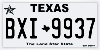 TX license plate BXI9937