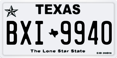 TX license plate BXI9940