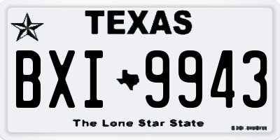 TX license plate BXI9943