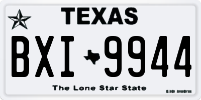 TX license plate BXI9944
