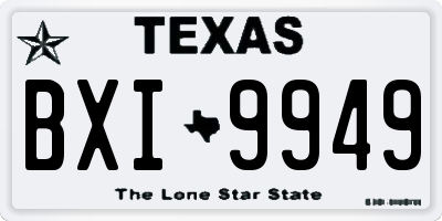 TX license plate BXI9949