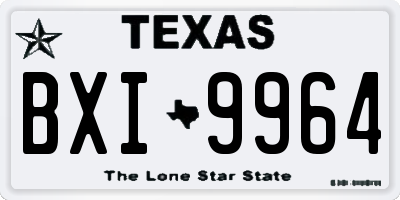 TX license plate BXI9964