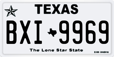 TX license plate BXI9969
