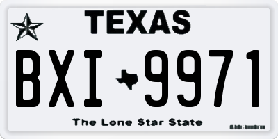TX license plate BXI9971