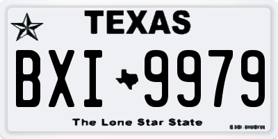 TX license plate BXI9979