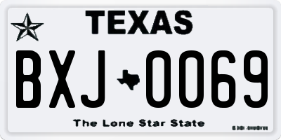 TX license plate BXJ0069