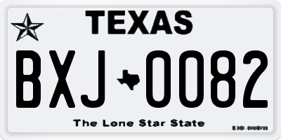 TX license plate BXJ0082