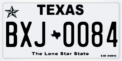TX license plate BXJ0084