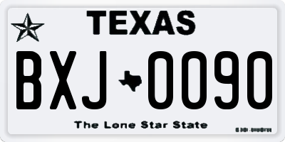 TX license plate BXJ0090