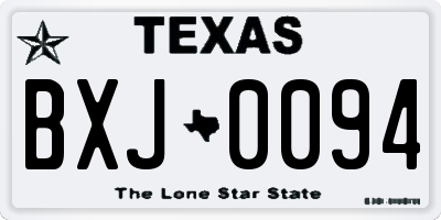 TX license plate BXJ0094