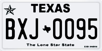 TX license plate BXJ0095