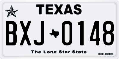 TX license plate BXJ0148