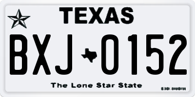 TX license plate BXJ0152