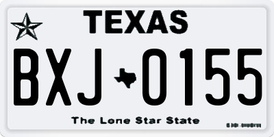 TX license plate BXJ0155