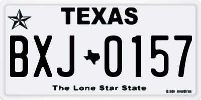 TX license plate BXJ0157