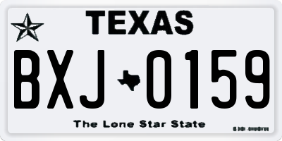 TX license plate BXJ0159
