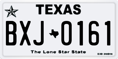 TX license plate BXJ0161
