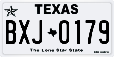 TX license plate BXJ0179