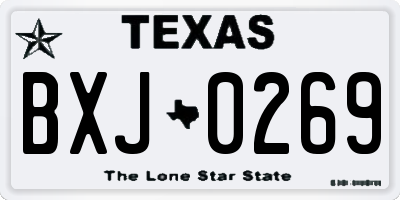 TX license plate BXJ0269