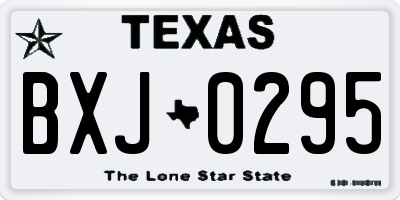 TX license plate BXJ0295