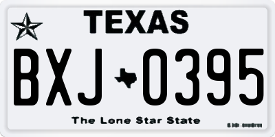 TX license plate BXJ0395