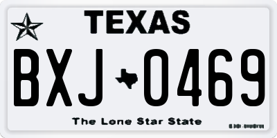 TX license plate BXJ0469