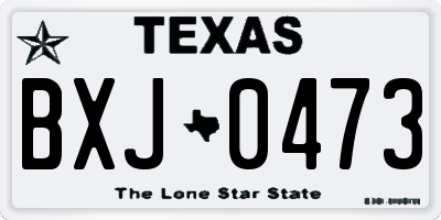 TX license plate BXJ0473