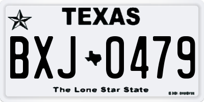TX license plate BXJ0479