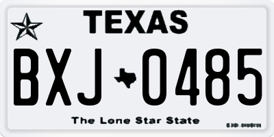TX license plate BXJ0485