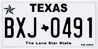 TX license plate BXJ0491