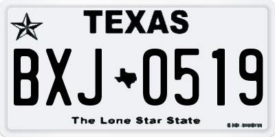 TX license plate BXJ0519