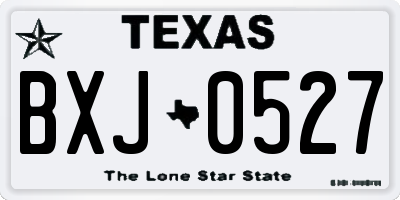 TX license plate BXJ0527